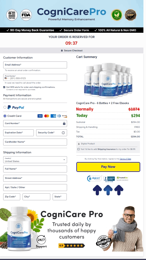 Cognicare Pro-checkout-page